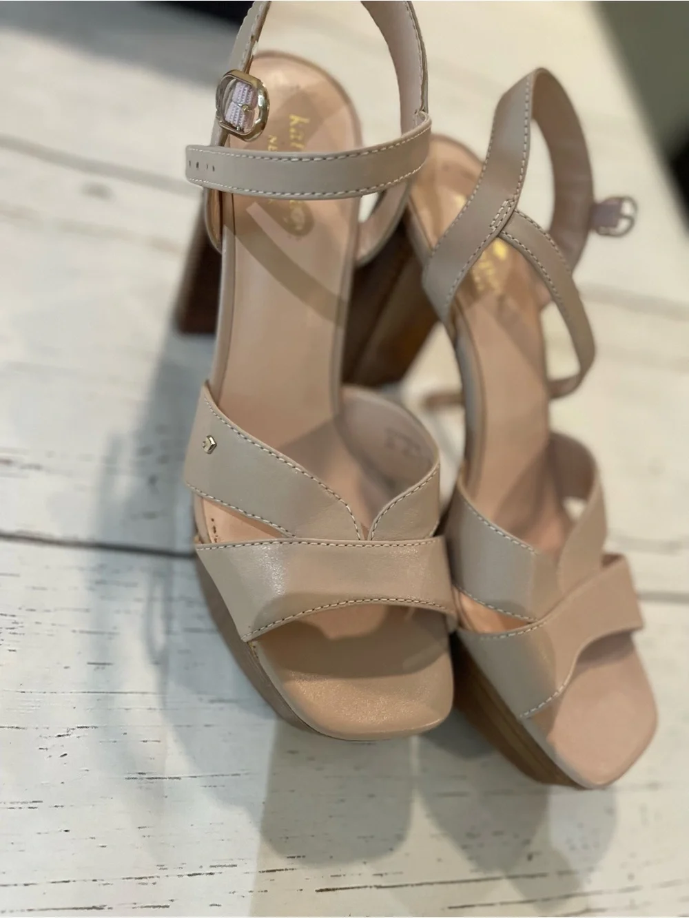 Kate Spade New York Nude Blush Platform Block Heel Sandals
